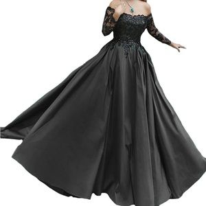 Size 20 black ball gown worn once